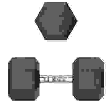 Гантель гексагональная UNIX Fit обрезиненная 22,5 кг / шт. - 7